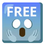 faccina terrorizzata + pulsante FREE