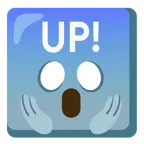 faccina terrorizzata + pulsante UP!