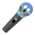 faccina terrorizzata + microfono