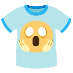 faccina terrorizzata + t-shirt