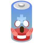 faccina terrorizzata + batteria scarica