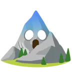 faccina terrorizzata + montagna
