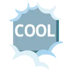 testa tra le nuvole + pulsante COOL