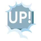 testa tra le nuvole + pulsante UP!
