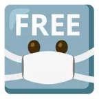 faccina con mascherina + pulsante FREE