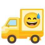 รถขนส่ง + ยิ้มเหงื่อตก