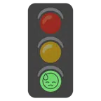 ไฟจราจรแนวตั้ง + เหงื่อตก