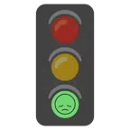ไฟจราจรแนวตั้ง + หน้าผิดหวัง