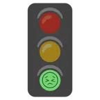 ไฟจราจรแนวตั้ง + อดทน