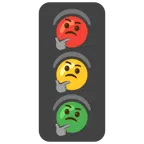 ไฟจราจรแนวตั้ง + หน้าครุ่นคิด