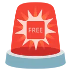 polis lambası + FREE düğmesi