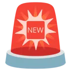 polis lambası + NEW düğmesi