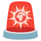 polis lambası + yerkürede Avrupa-Afrika