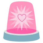 polis lambası + pembe kalp