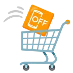 alışveriş arabası + cep telefonu kapalı