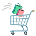 alışveriş arabası + alışveriş çantası