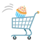 alışveriş arabası + cupcake
