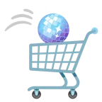 alışveriş arabası + aynalı küre