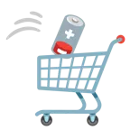 alışveriş arabası + düşük pil