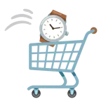 alışveriş arabası + kol saati