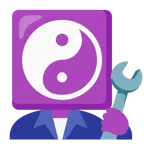 martello e chiave inglese + Yin e Yang