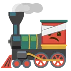 faccina con la testa bendata + locomotiva