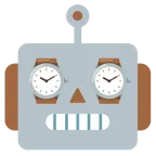 faccina di robot + orologio