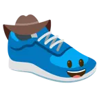 faccina con cappello da cowboy + scarpa sportiva