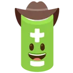 faccina con cappello da cowboy + batteria