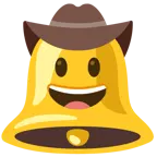 faccina con cappello da cowboy + campana