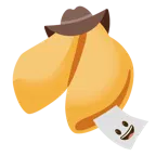 faccina con cappello da cowboy + biscotto della fortuna