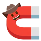 faccina con cappello da cowboy + calamita