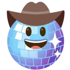 faccina con cappello da cowboy + palla da discoteca