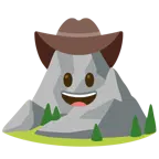 faccina con cappello da cowboy + montagna