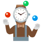 faccina pagliaccio + orologio