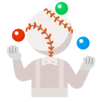 faccina pagliaccio + palla da baseball