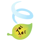 faccina nauseata + foglia al vento