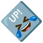 rolling on the floor laughing + UP! button