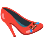 rolling on the floor laughing + high-heeled shoe