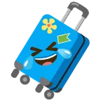 rolling on the floor laughing + luggage
