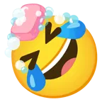 rolling on the floor laughing + soap