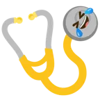 rolling on the floor laughing + stethoscope