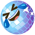 rolling on the floor laughing + mirror ball
