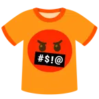 faccina con simboli sulla bocca + t-shirt