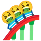 faccina che vomita + montagne russe