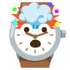 testa che esplode + orologio