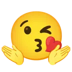 persona che scrolla le spalle + faccina che manda un bacio