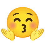 persona che scrolla le spalle + faccina che bacia con occhi chiusi