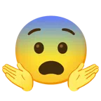 persona che scrolla le spalle + faccina impaurita