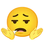 persona che scrolla le spalle + faccina che espira